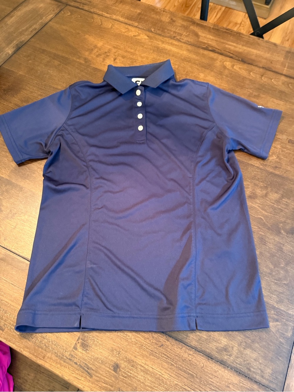 FootJoy Ladies Navy Short Sleeve Polo with Button Placket